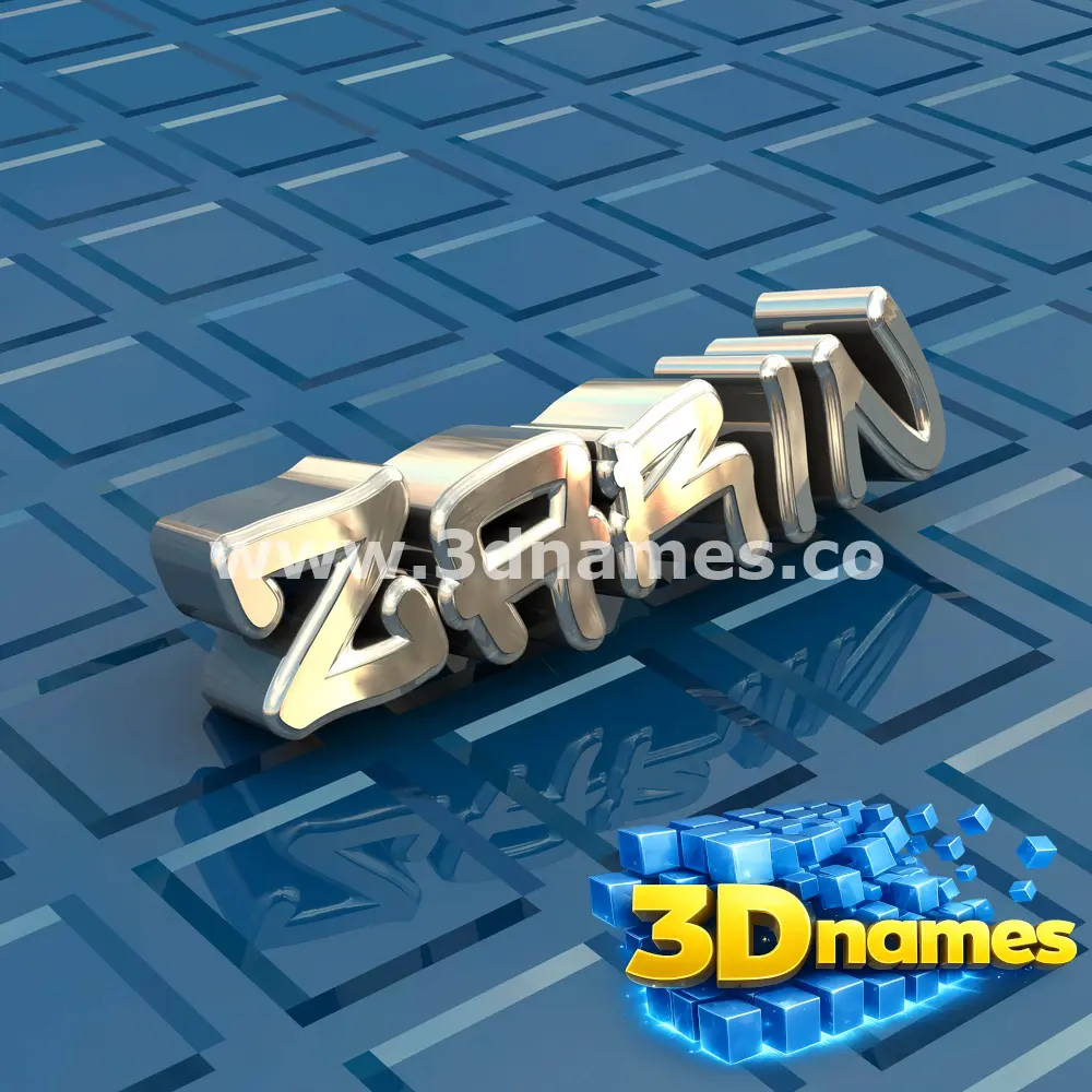 zarin in Blue Bling style - 3D name wallpaper