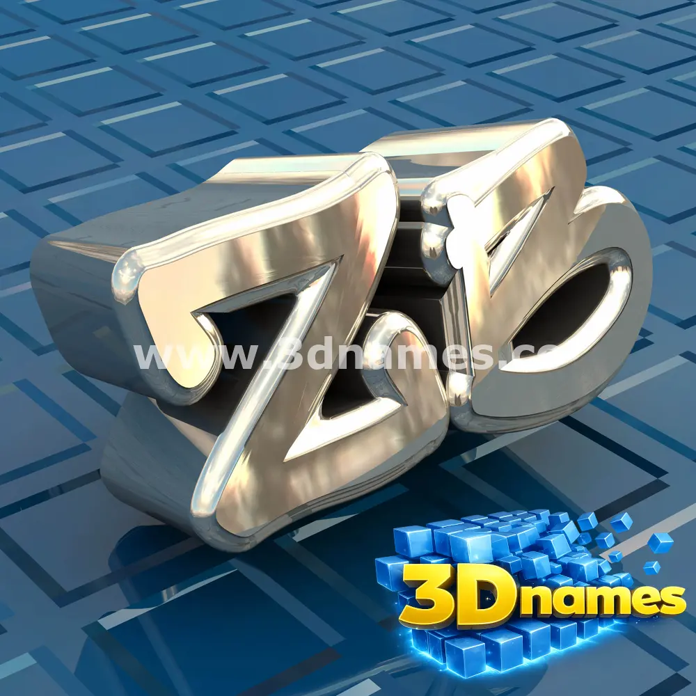 zb in Blue Bling style - 3D name wallpaper