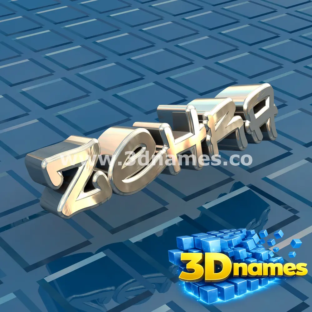 zehra in Blue Bling style - 3D name wallpaper