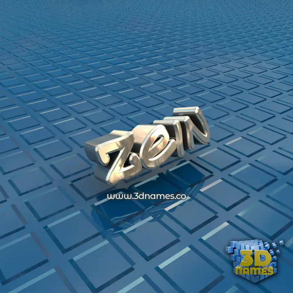 zein in Blue Bling style - 3D name wallpaper