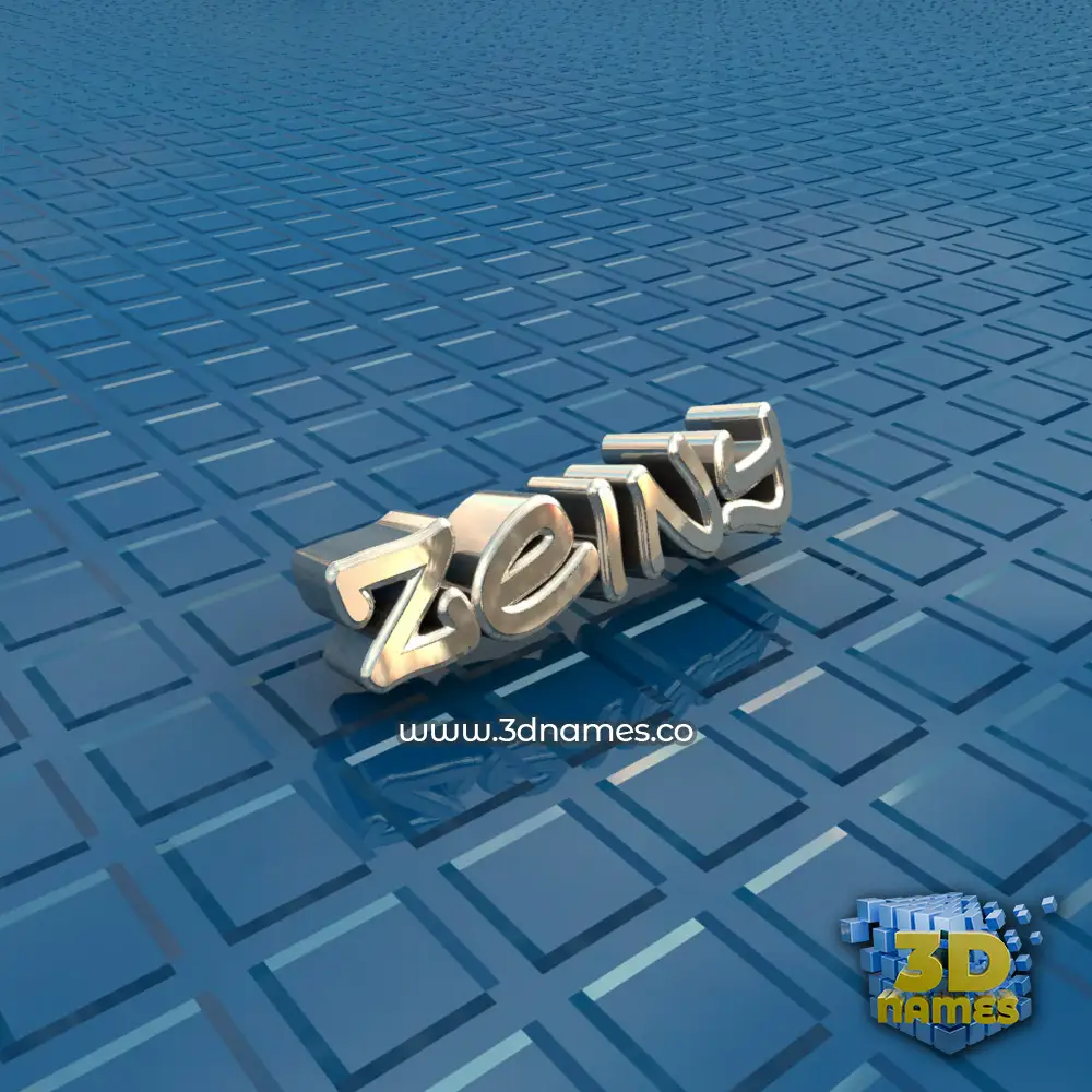 zeiny in Blue Bling style - 3D name wallpaper