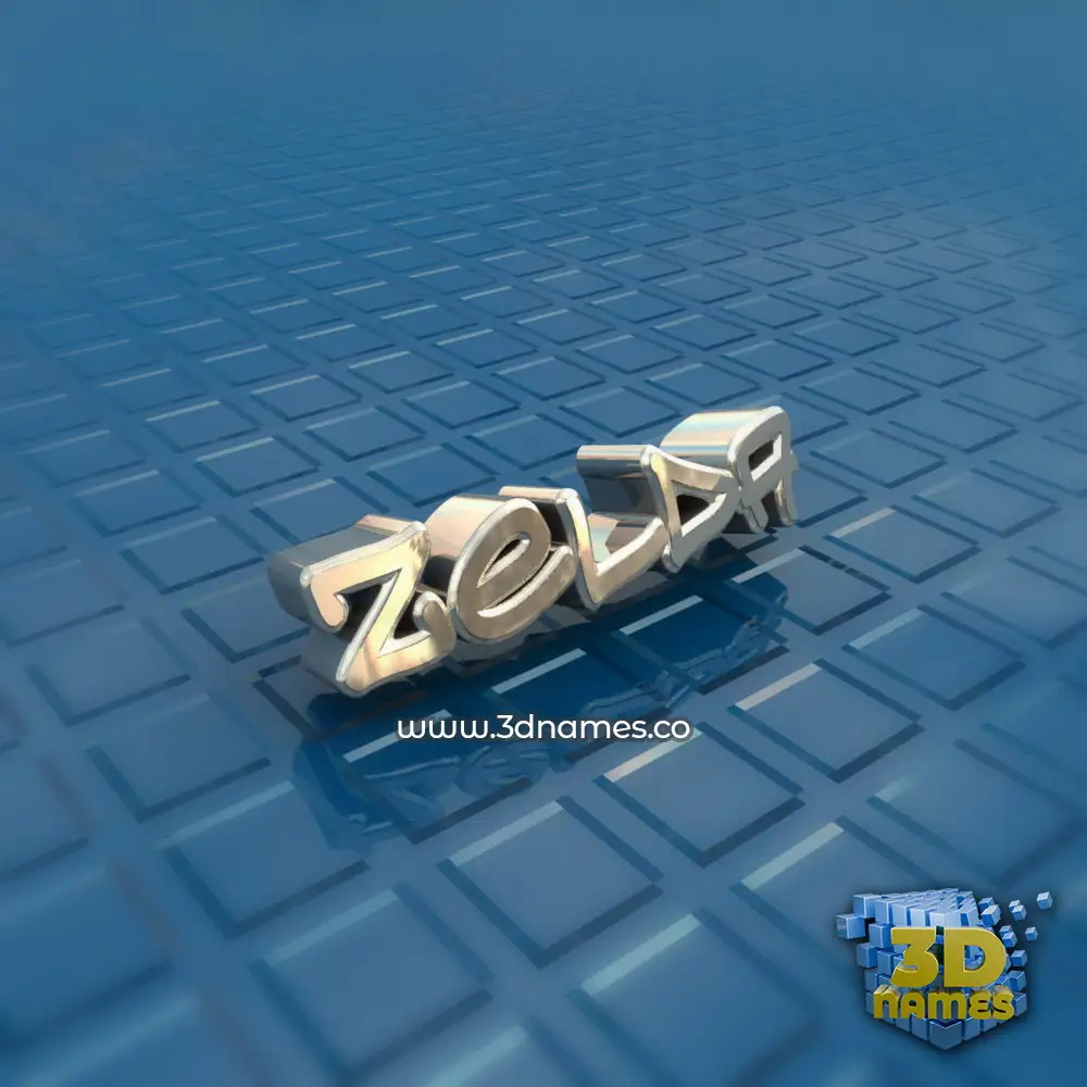 zelda in Blue Bling style - 3D name wallpaper