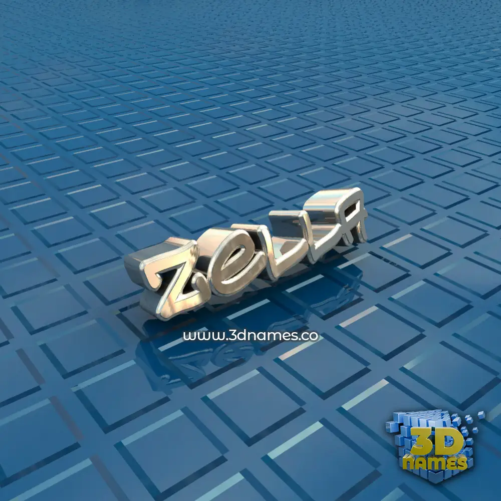 zella in Blue Bling style - 3D name wallpaper