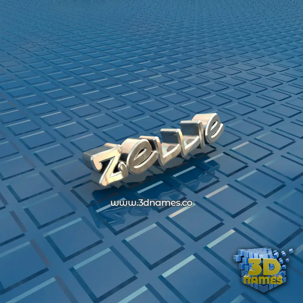 zellie in Blue Bling style - 3D name wallpaper