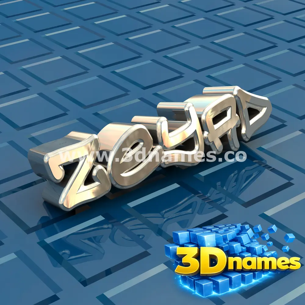 zeyad in Blue Bling style - 3D name wallpaper