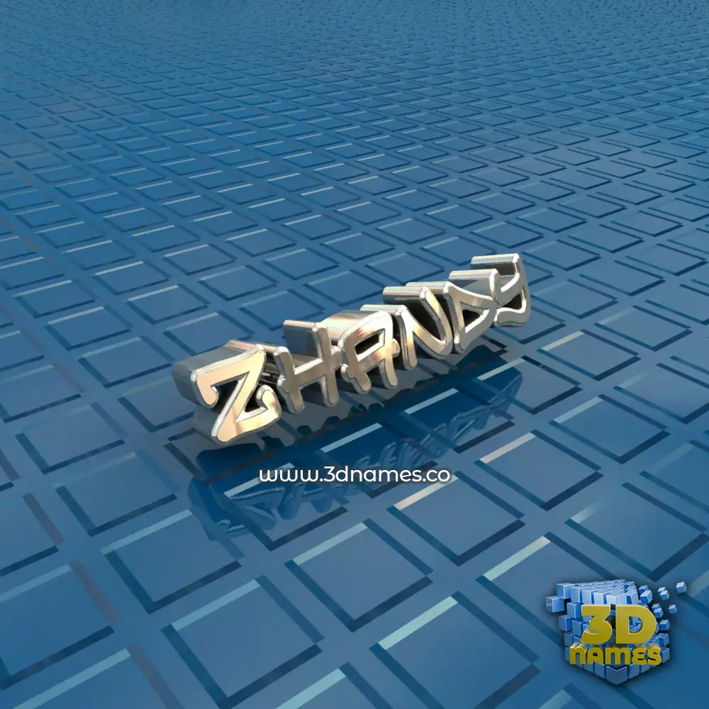 zhandy in Blue Bling style - 3D name wallpaper