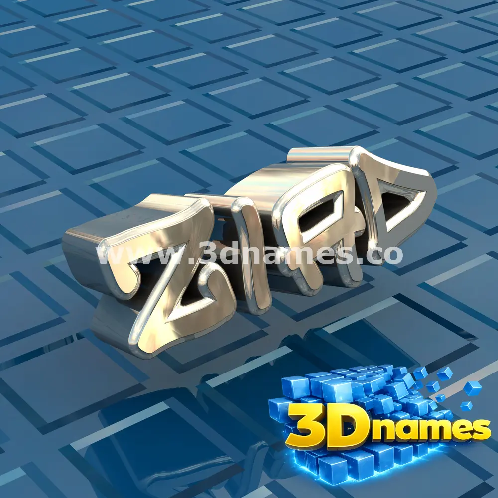 ziad in Blue Bling style - 3D name wallpaper