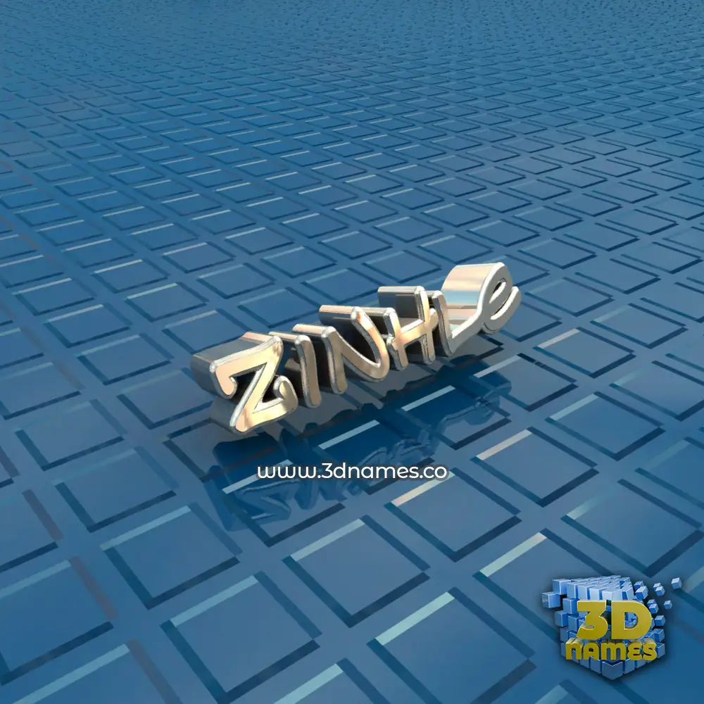 zinhle in Blue Bling style - 3D name wallpaper
