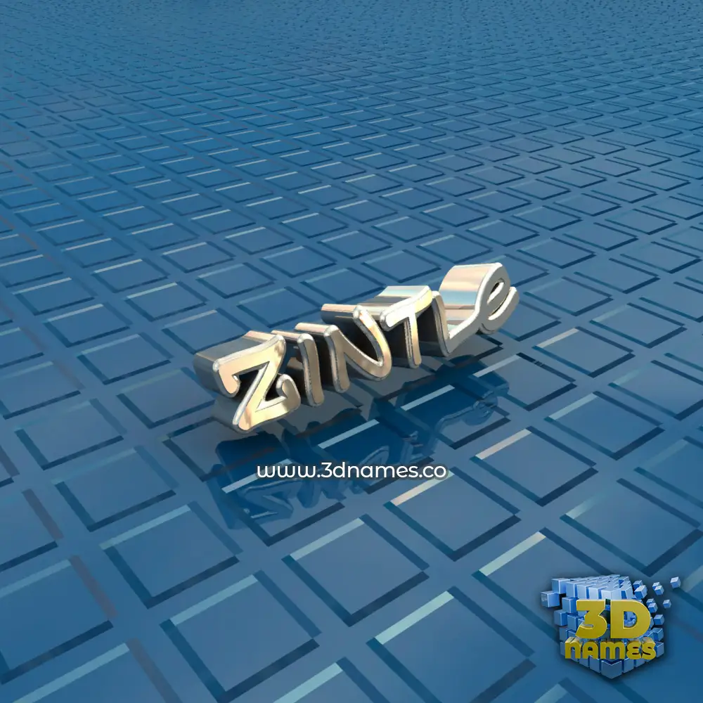 zintle in Blue Bling style - 3D name wallpaper