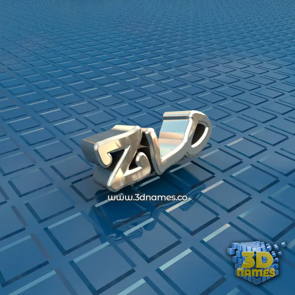 zlo in Blue Bling style - 3D name wallpaper