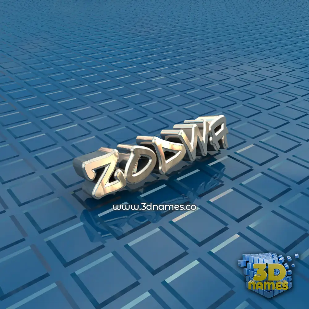 zodwa in Blue Bling style - 3D name wallpaper