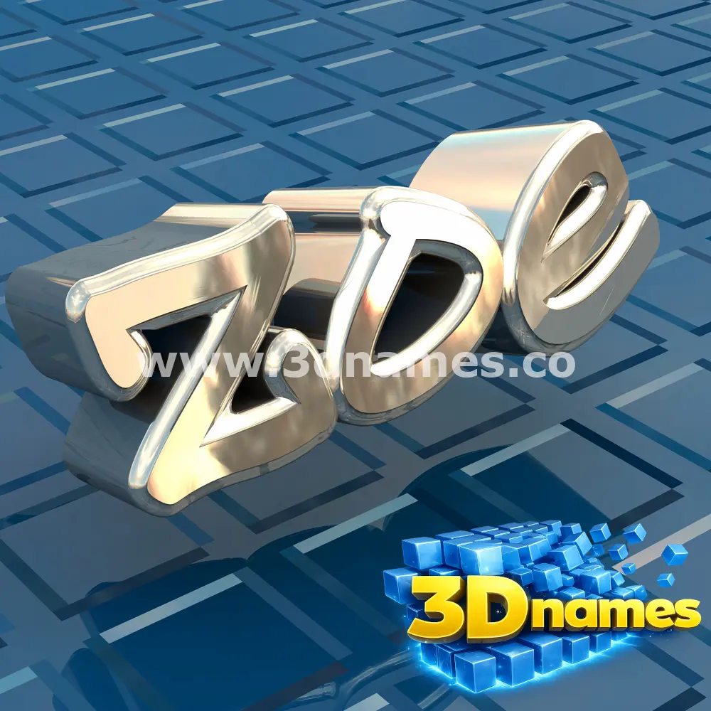 zoe in Blue Bling style - 3D name wallpaper