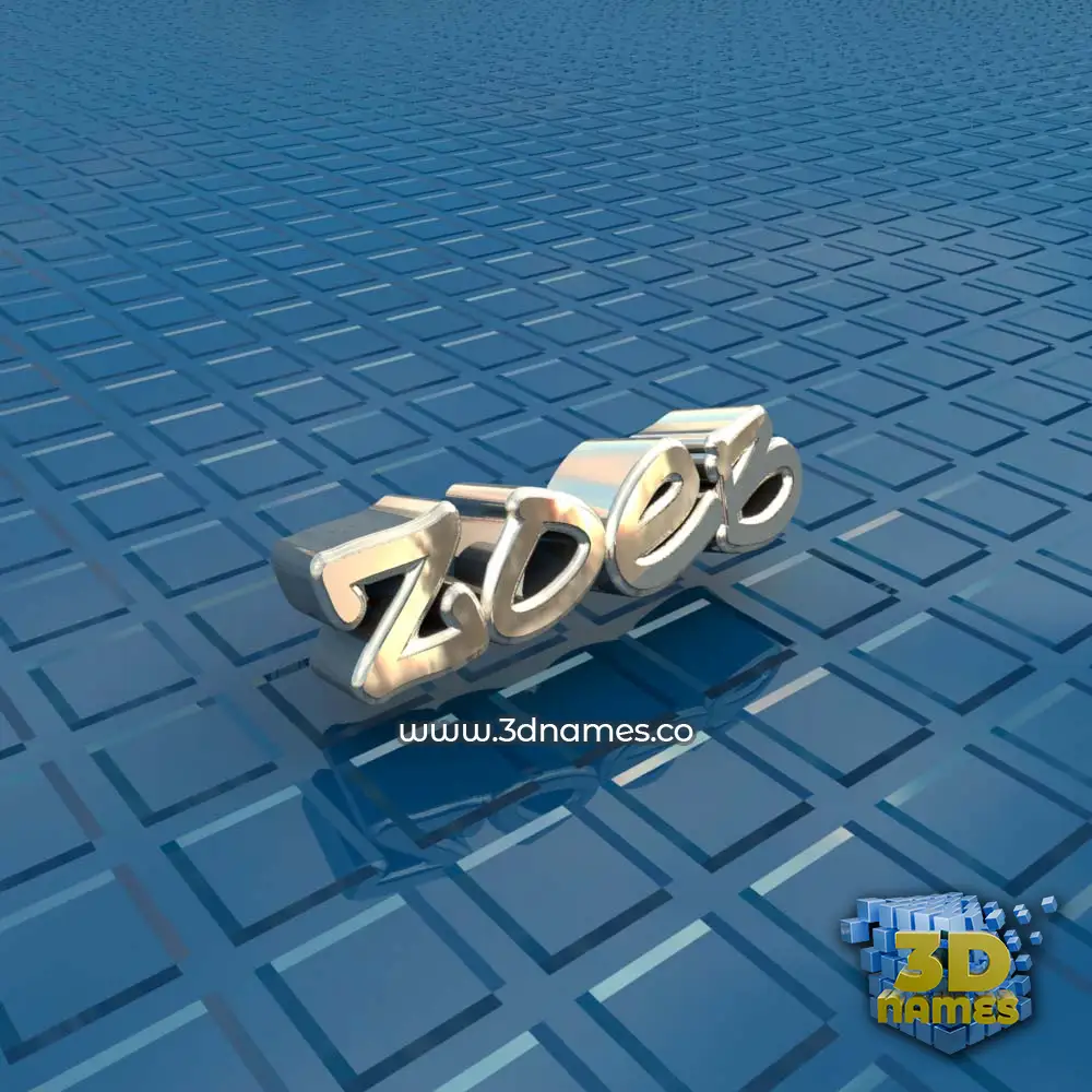 zoeb in Blue Bling style - 3D name wallpaper