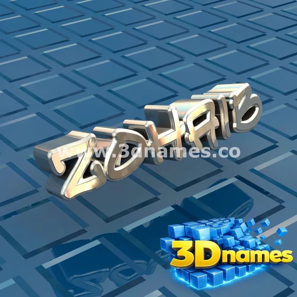 zohaib in Blue Bling style - 3D name wallpaper