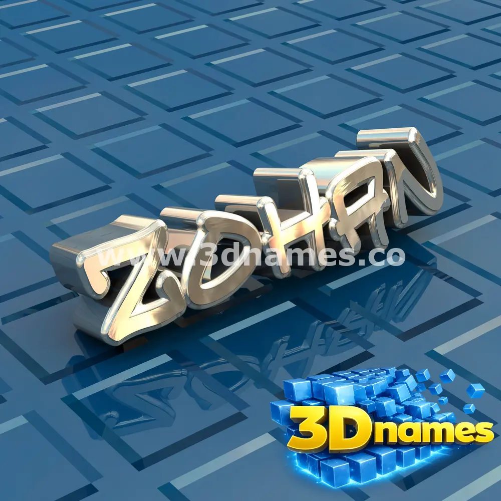 zohan in Blue Bling style - 3D name wallpaper