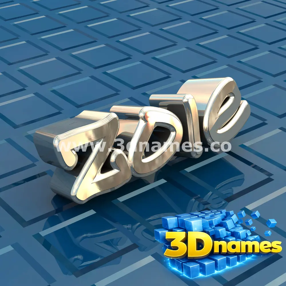 zoie in Blue Bling style - 3D name wallpaper