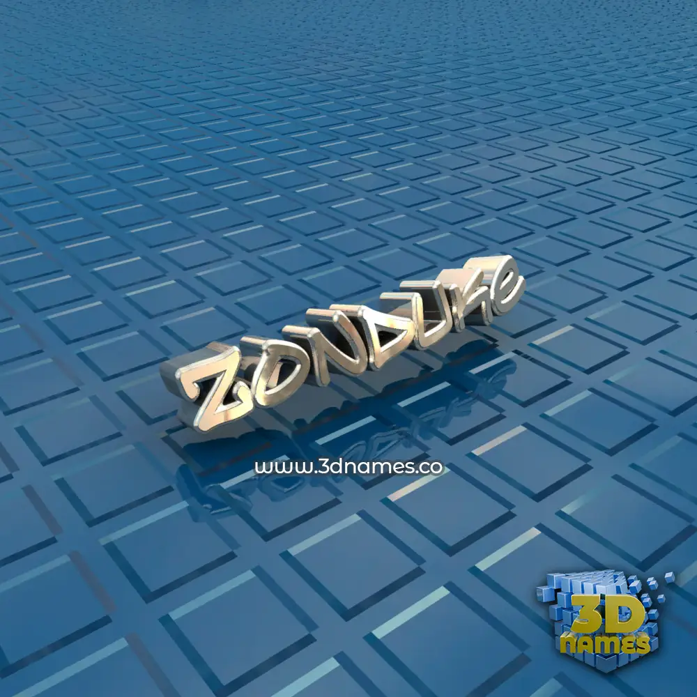 zonduke in Blue Bling style - 3D name wallpaper