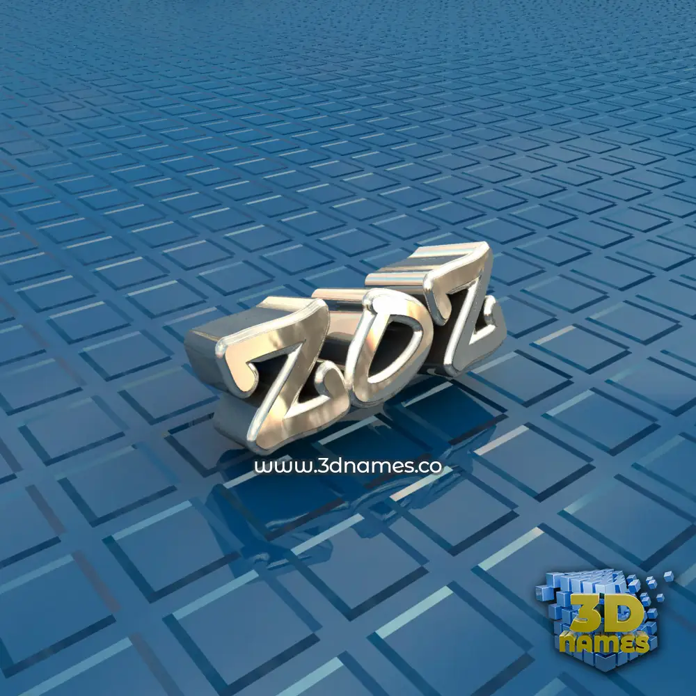 zoz in Blue Bling style - 3D name wallpaper