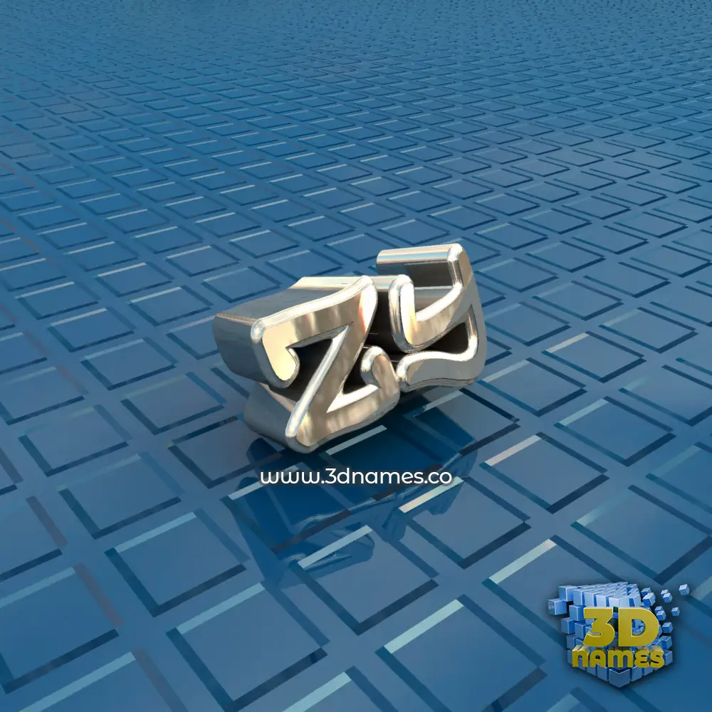 zy in Blue Bling style - 3D name wallpaper