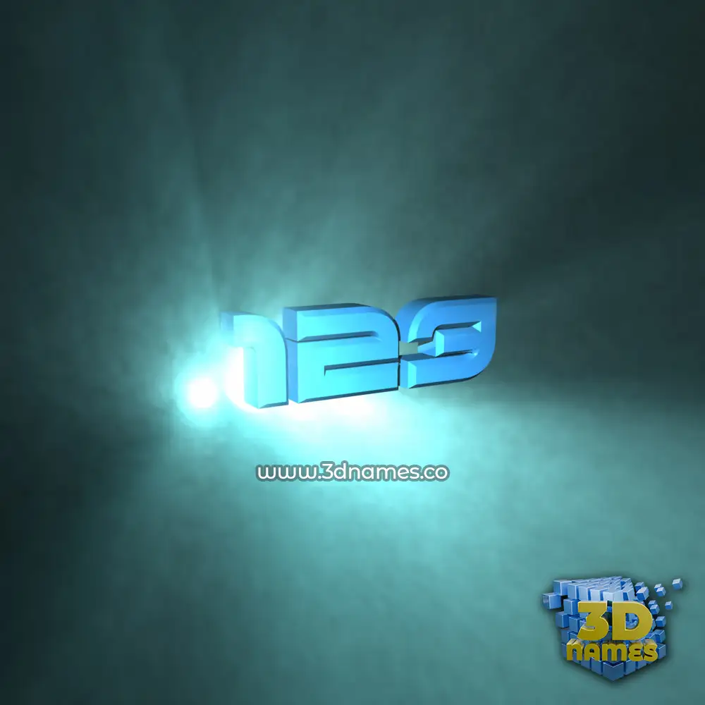 123 in Light Shine style - 3D name wallpaper