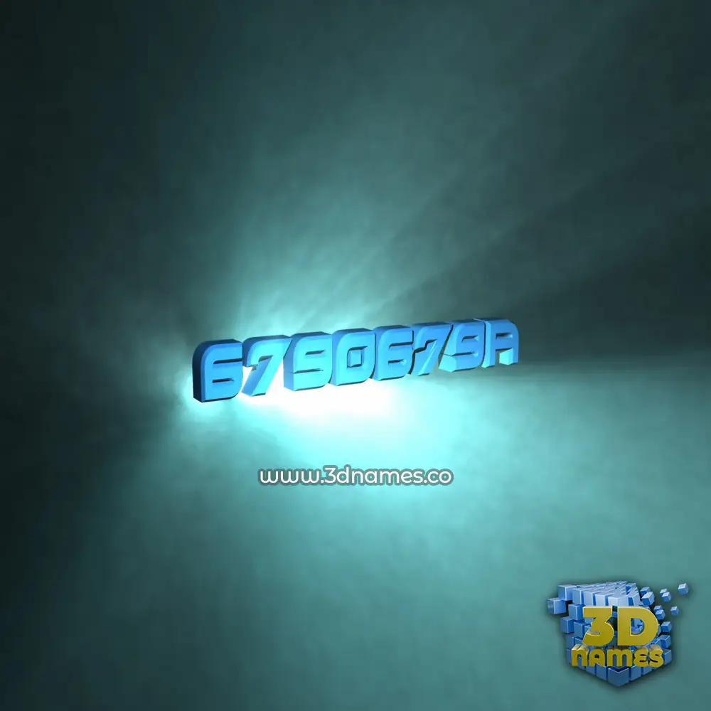 6790679a in Light Shine style - 3D name wallpaper