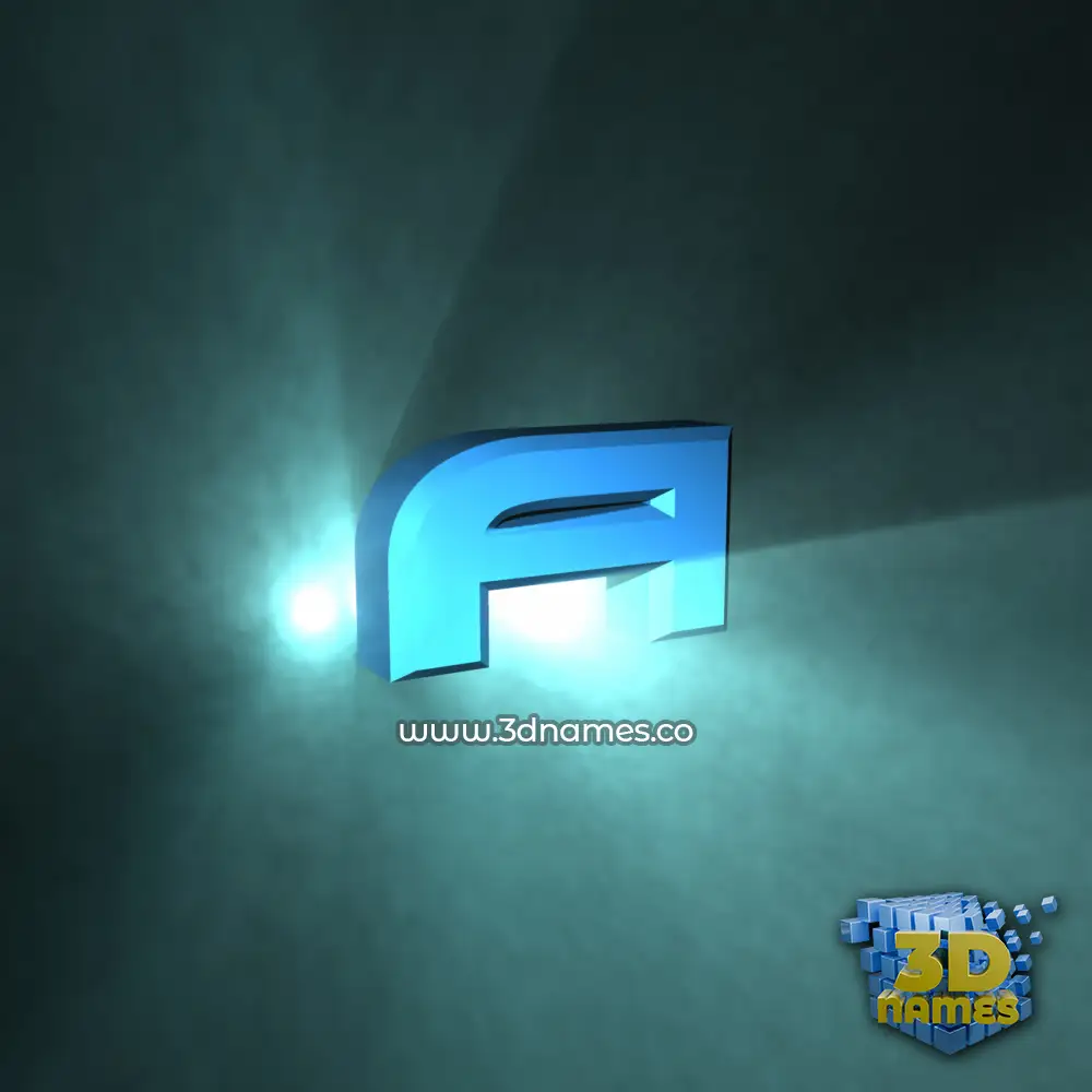 a in Light Shine style - 3D name wallpaper