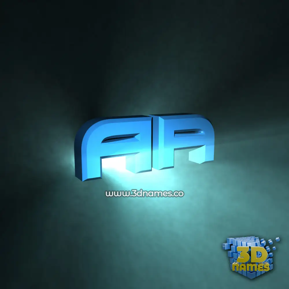 aa in Light Shine style - 3D name wallpaper