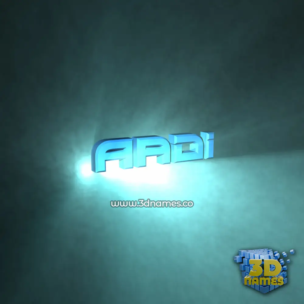 aadi in Light Shine style - 3D name wallpaper
