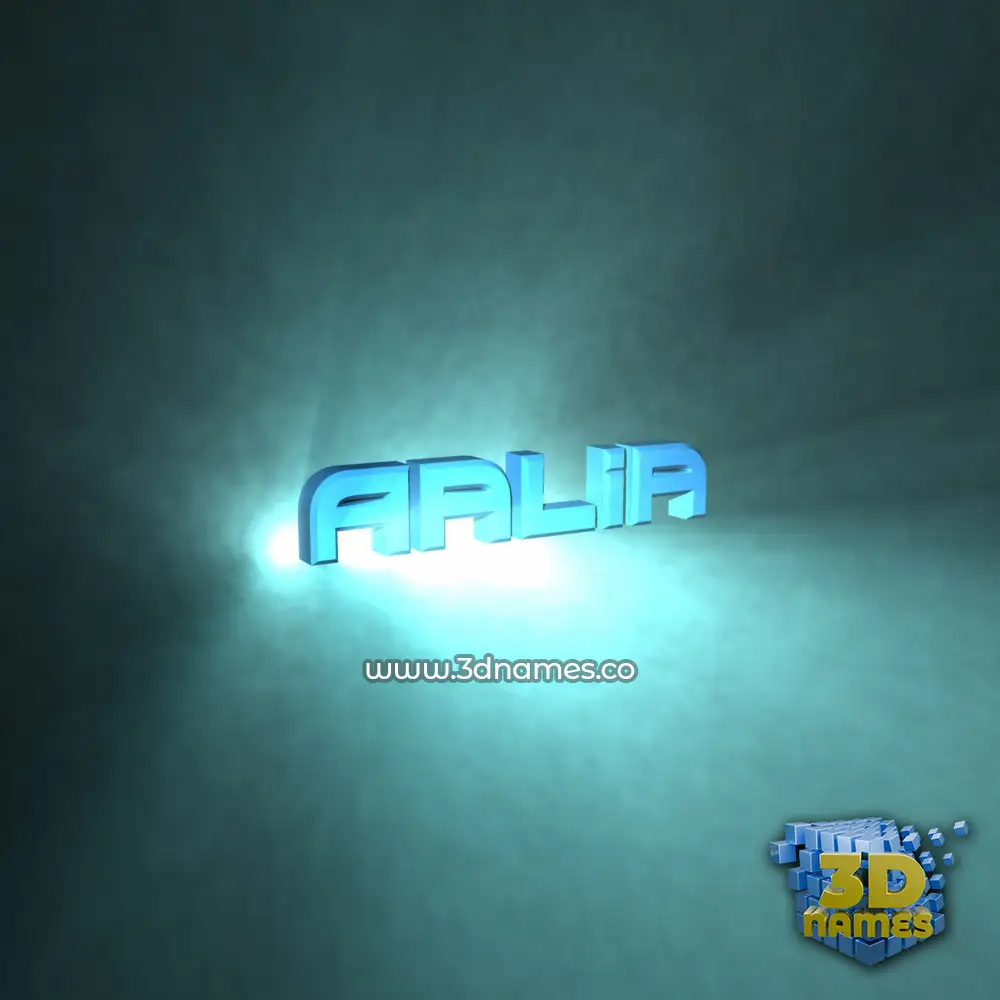 aalia in Light Shine style - 3D name wallpaper