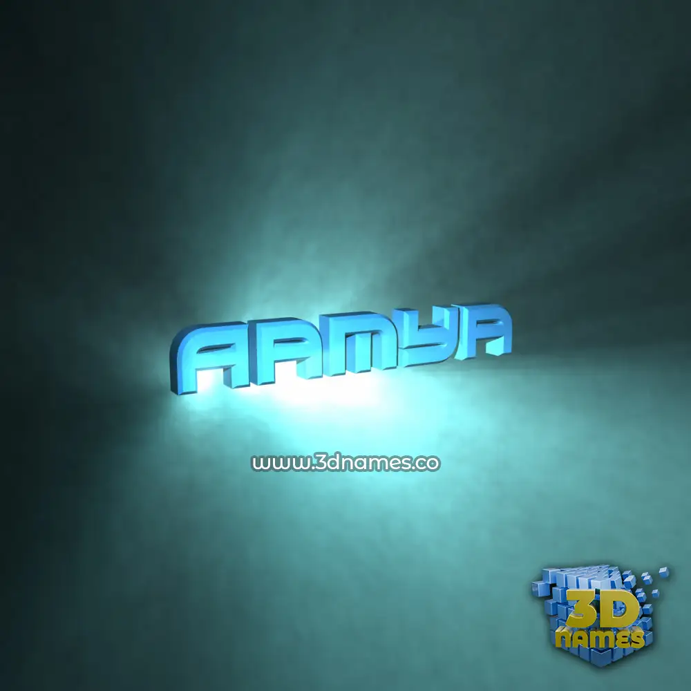 aamya in Light Shine style - 3D name wallpaper