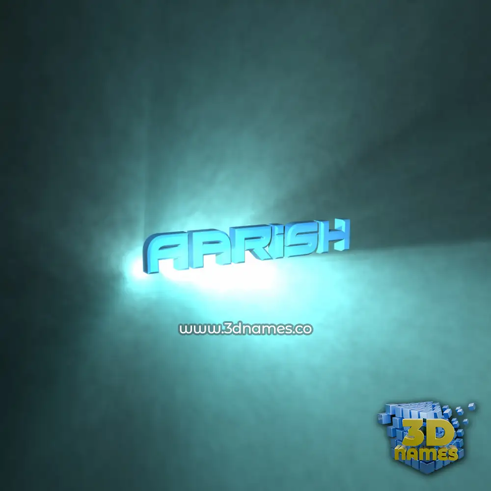 aarish in Light Shine style - 3D name wallpaper