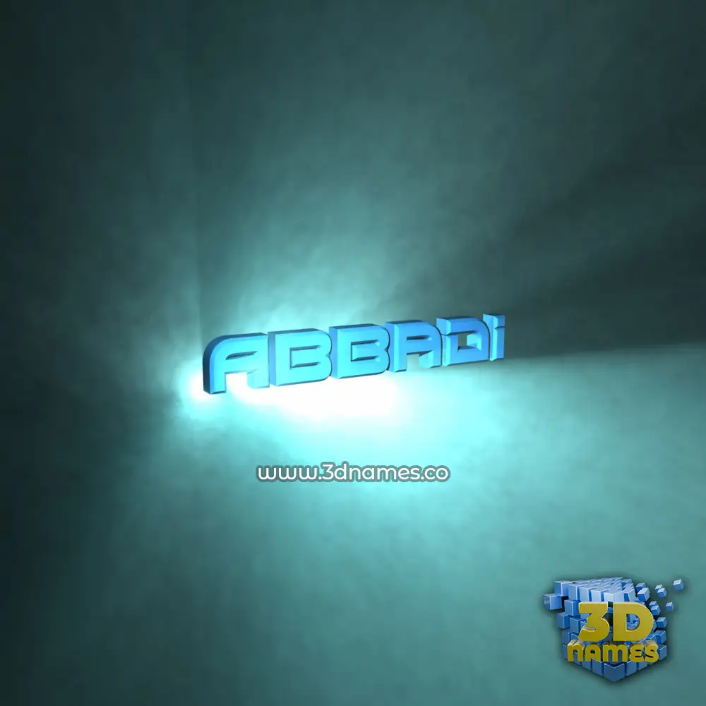 abbadi in Light Shine style - 3D name wallpaper