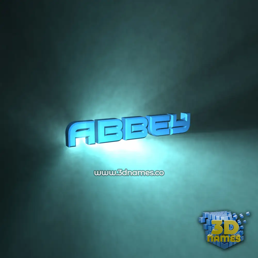 abbey in Light Shine style - 3D name wallpaper