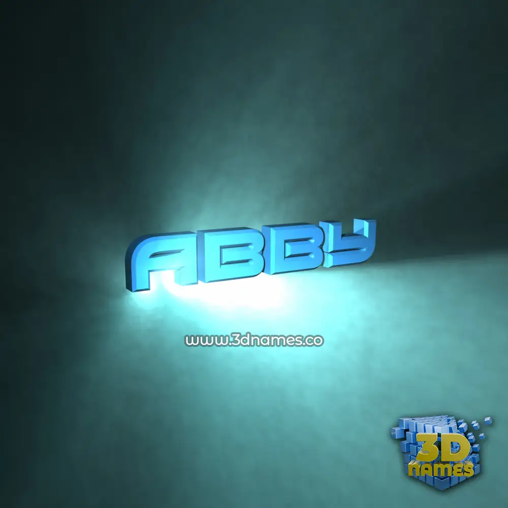 abby in Light Shine style - 3D name wallpaper