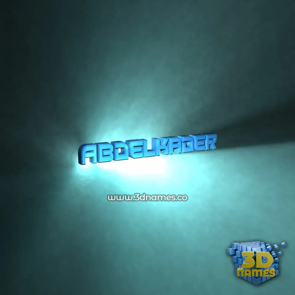 abdelkader in Light Shine style - 3D name wallpaper