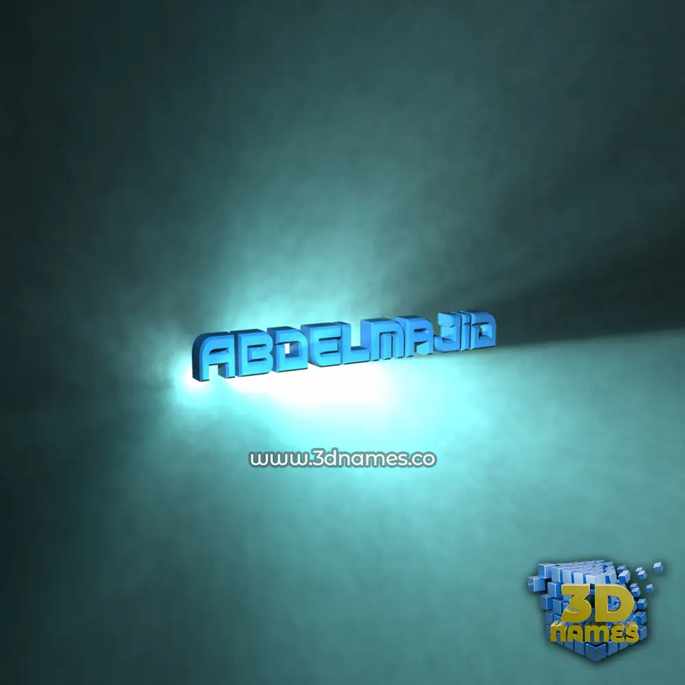 abdelmajid in Light Shine style - 3D name wallpaper