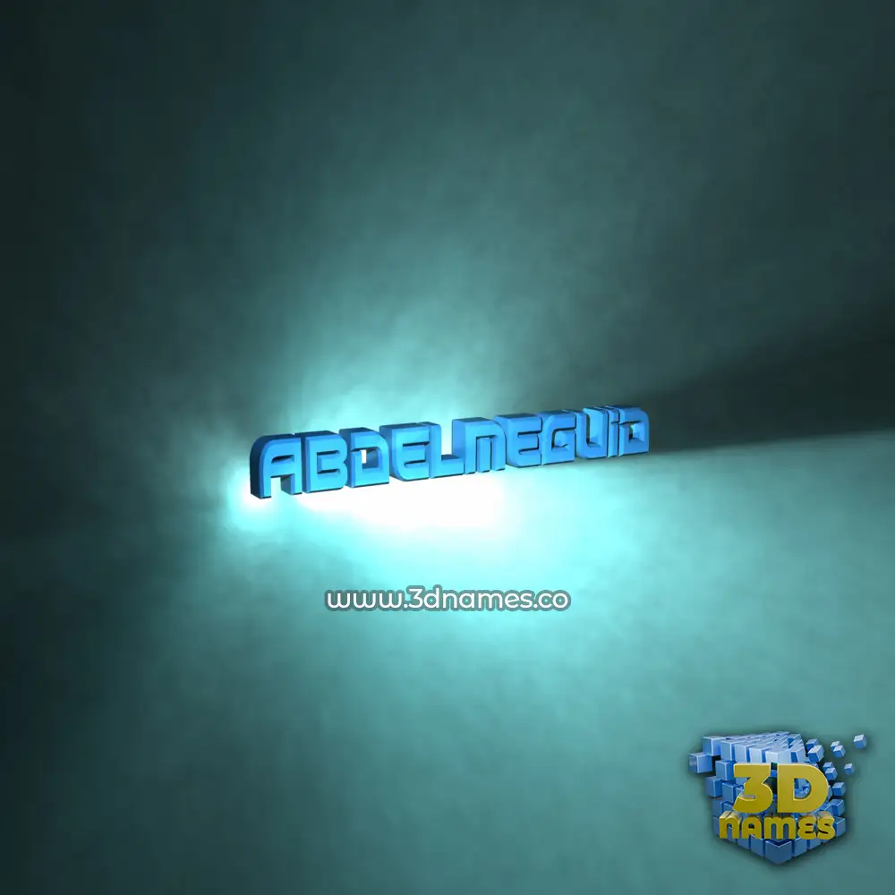 abdelmeguid in Light Shine style - 3D name wallpaper