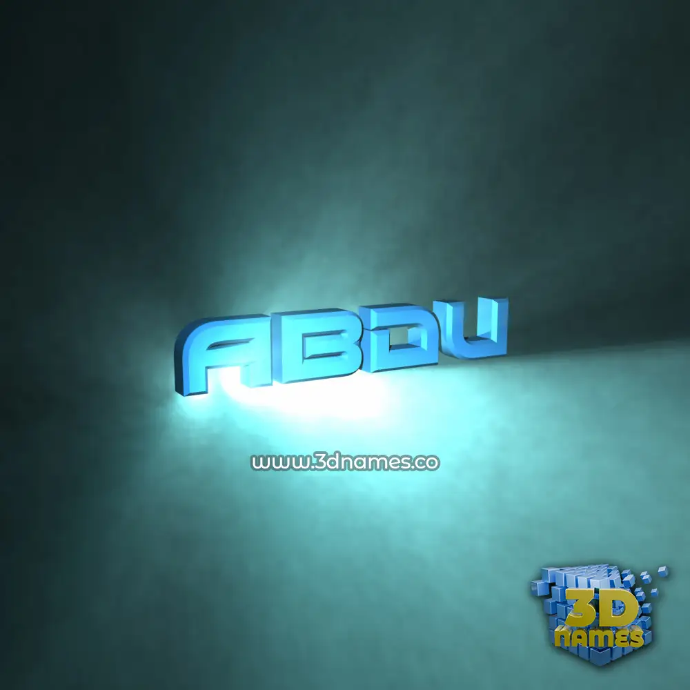 abdu in Light Shine style - 3D name wallpaper