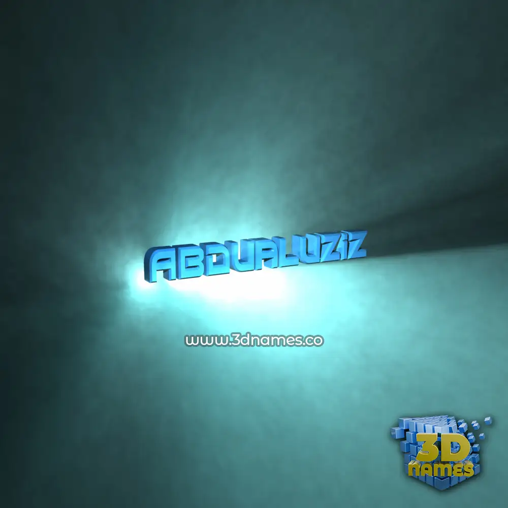 abdualuziz in Light Shine style - 3D name wallpaper