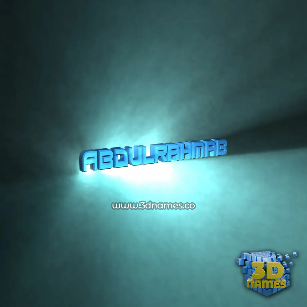 abdulrahmab in Light Shine style - 3D name wallpaper