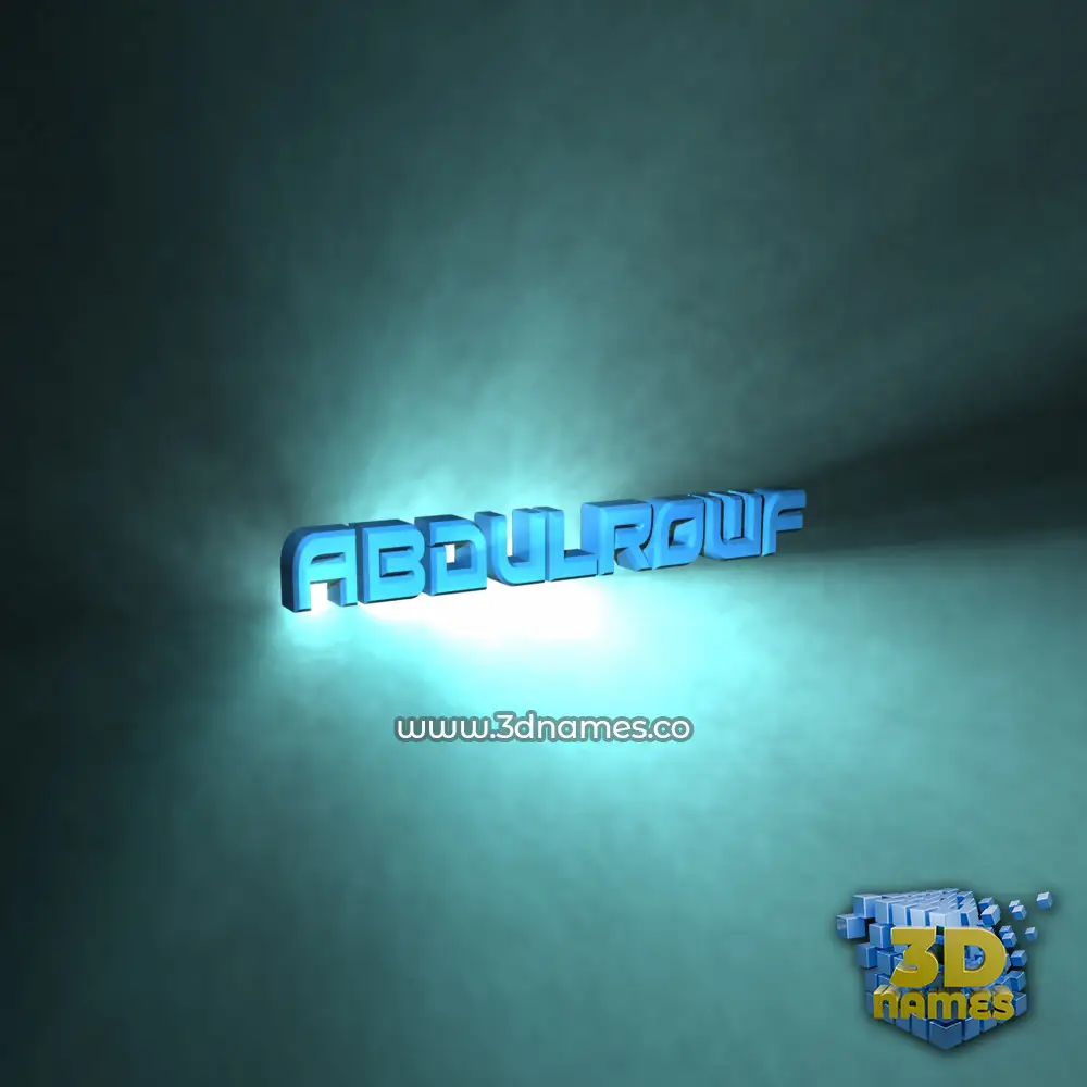 abdulrowf in Light Shine style - 3D name wallpaper