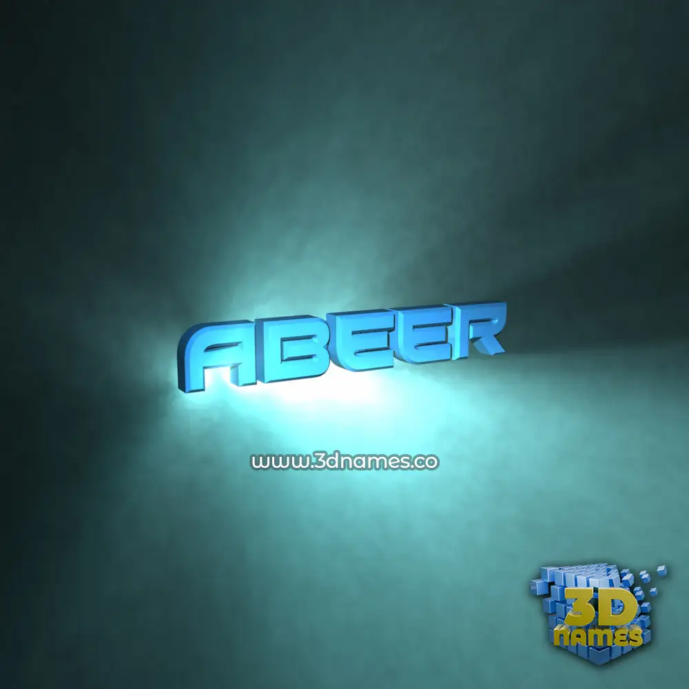 abeer in Light Shine style - 3D name wallpaper