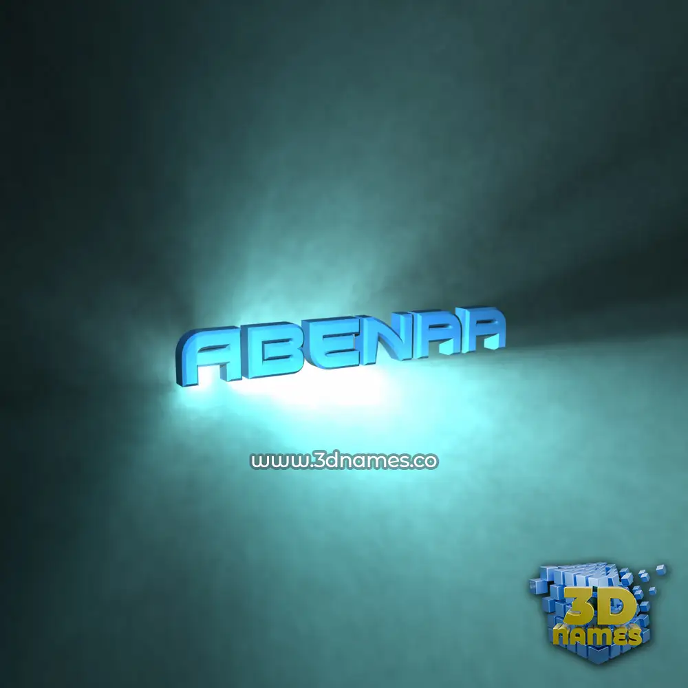 abenaa in Light Shine style - 3D name wallpaper