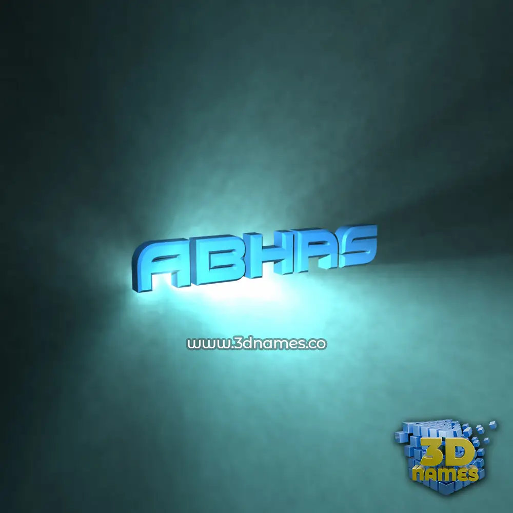 abhas in Light Shine style - 3D name wallpaper
