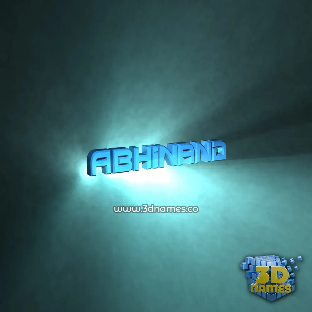 abhinand in Light Shine style - 3D name wallpaper