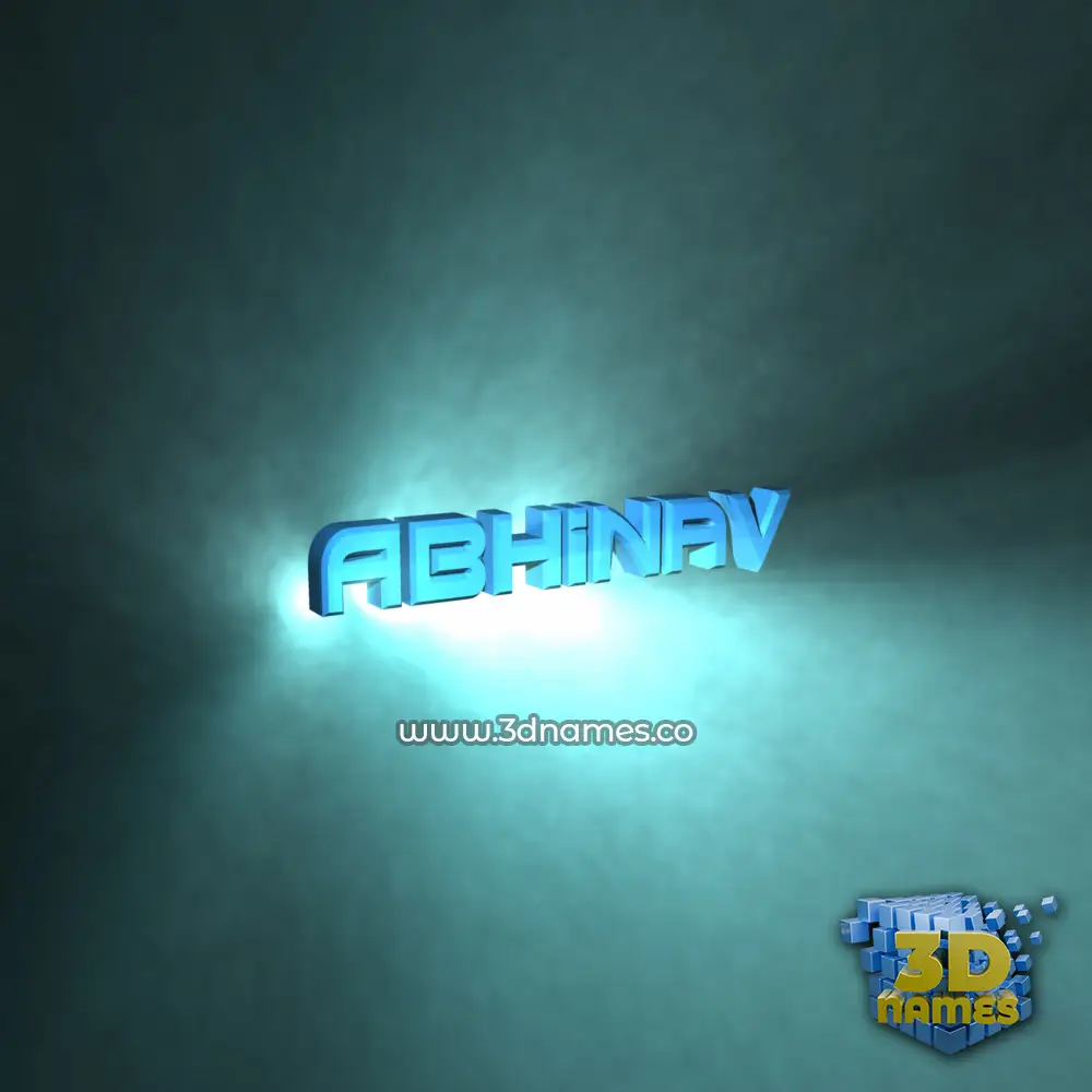 abhinav in Light Shine style - 3D name wallpaper