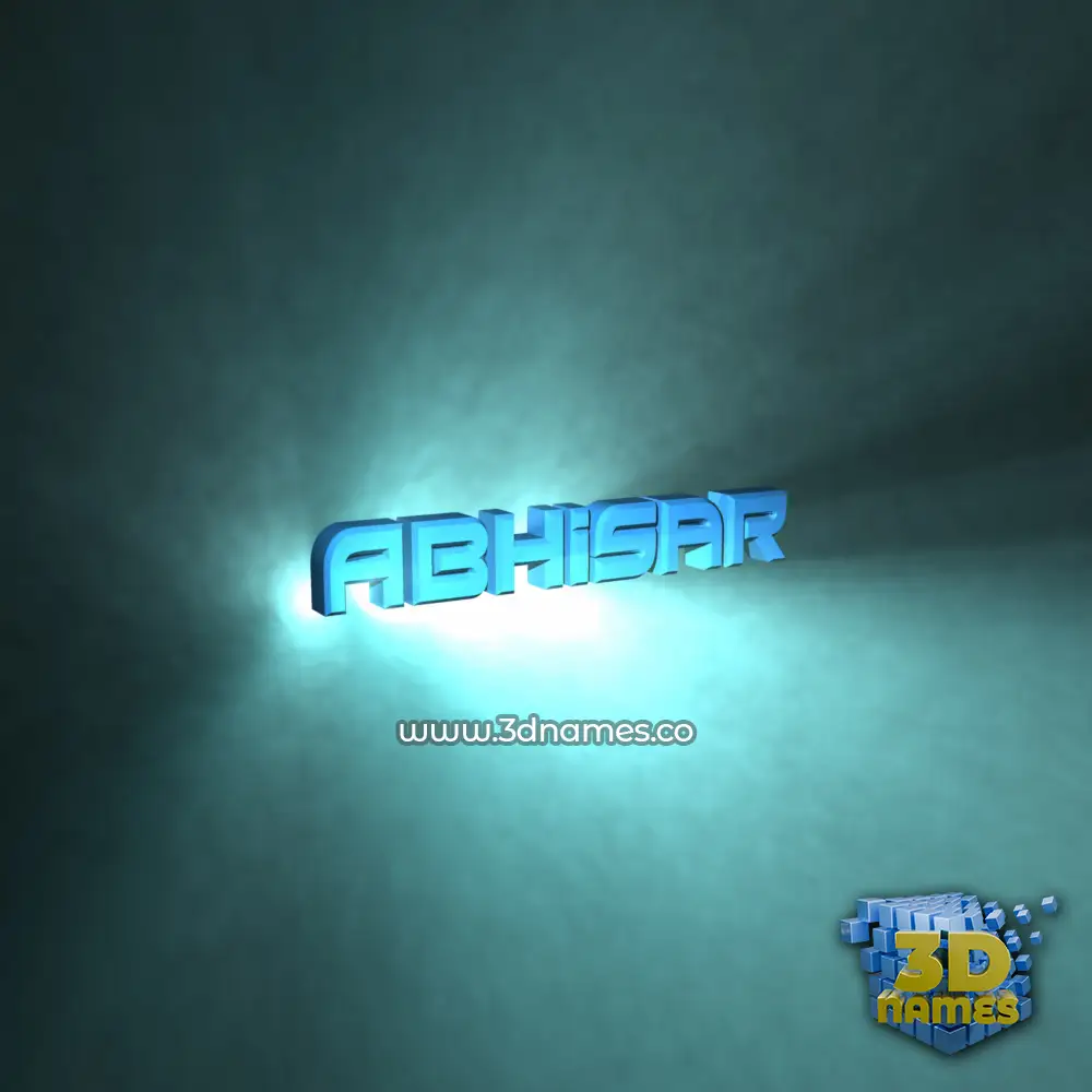 abhisar in Light Shine style - 3D name wallpaper