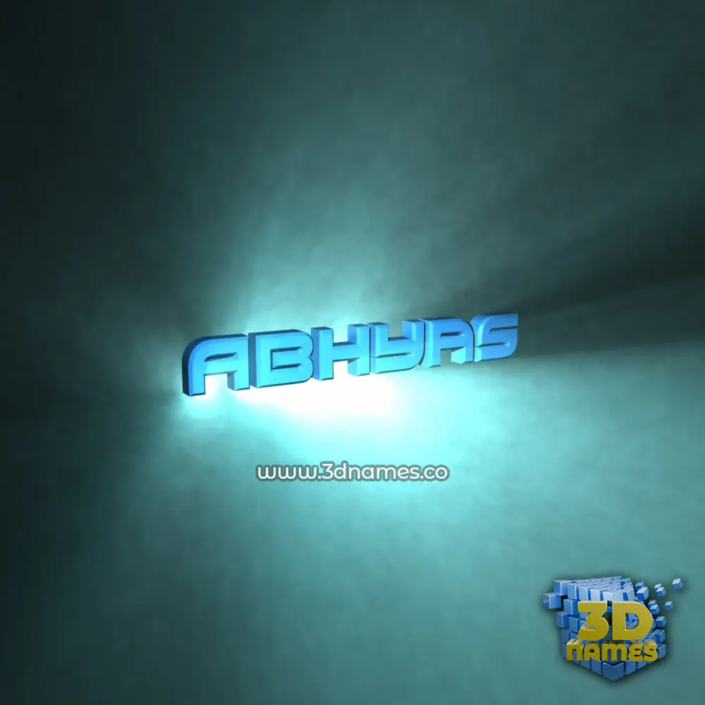 abhyas in Light Shine style - 3D name wallpaper
