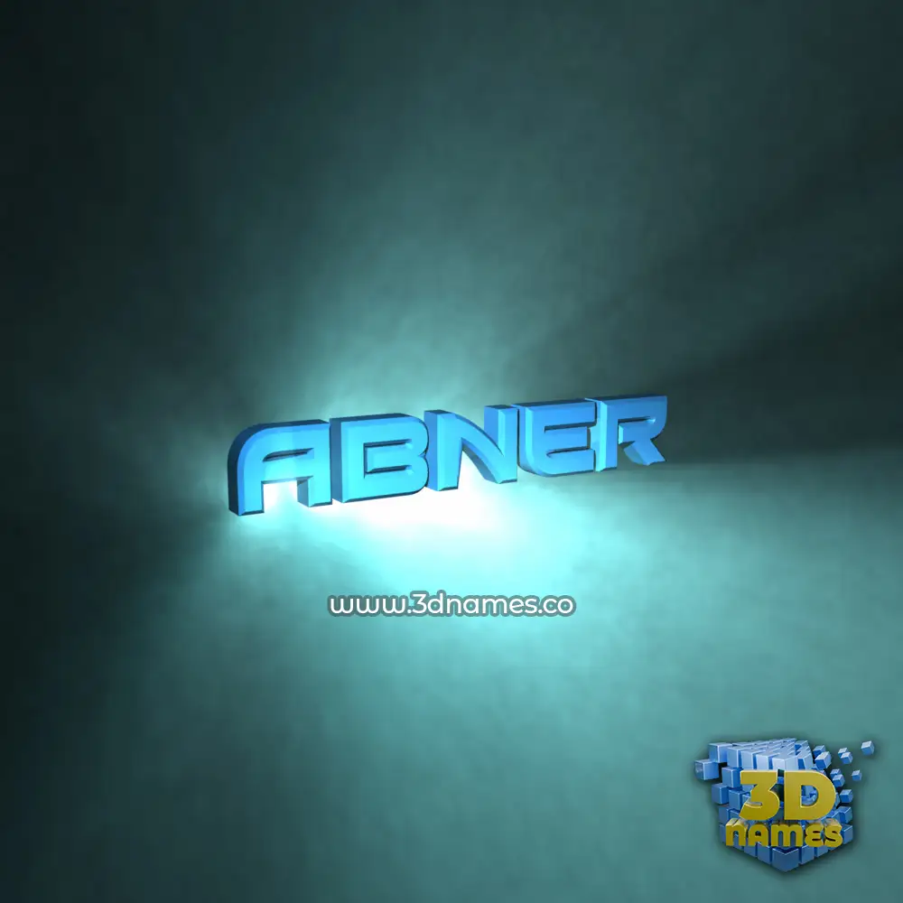 abner in Light Shine style - 3D name wallpaper