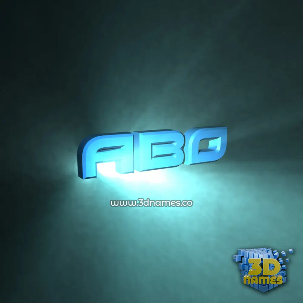 abo in Light Shine style - 3D name wallpaper
